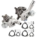 Pair Turbos Turbocharger Set w/Gaskets For Ford Explorer Flex Taurus SHO Lincoln MKS MKT 3.5L EcoBoost V6 - BuyAutoParts 40-80664V1 New