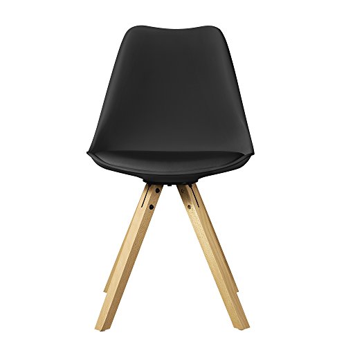 En.casa - 2X Sedia per Sala da Pranzo Nero