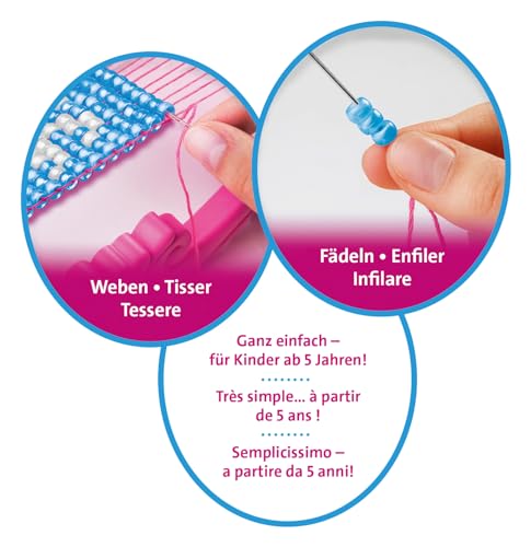 Ravensburger 18513 Magischer Perlenzauber Einhorn - Traumhafte Armbänder aus schillernden Perlen basteln, Kreatives Bastelset für Kinder ab 5 Jahren