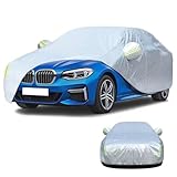 Hagelschutzplane Auto: Autoabdeckung Outdoor Für Jedes Automodell kann sowohl im Innen- als auch im Außenbereich verwendet werden, Schützen Sie Ihr Auto mit unserer Auto-Schneeabdeckung vor Schnee, Eis, Frost und Staub. Weiche Baumwolle im Inneren und 193T weißer Stoff schützen Ihren Autolack. Das robuste und tragbare Design kann an Rädern und Spiegeln befestigt werden