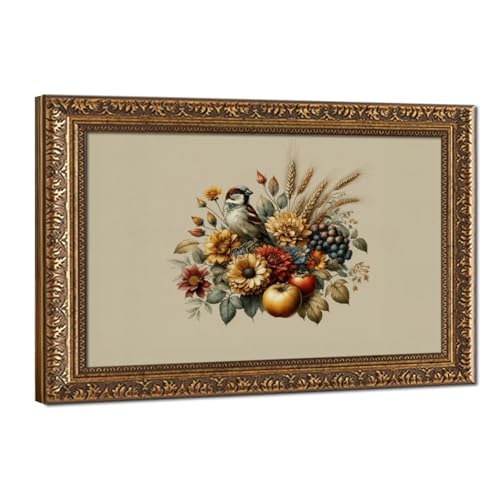 Impression sur toile quatre saisons aux détails précis pour décoration murale chic