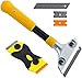 MJAMJL Heavy Duty 4-inch Razor Blade Scraper with Long-Handle, Wallpaper Painting Stripping Tools, Cleaning Glass Wall Scraper, Floor Tile Adhesive Removal, with Mini Razor Scraper Tool.