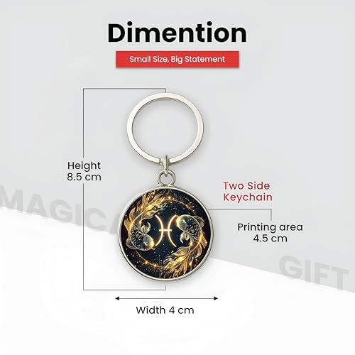 Image of MG | Protective Evil Eye /Spiritual Symbols /Om /Motivational Keychains | Double-Sided Metal Key Ring | Good Luck and devine Charm for Car, Bike, Home & Office