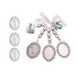 Diseño novedoso: la decoración de ramo de novia consiste en colgantes de ángel azules, 3 marcos de encaje, colgantes y cintas en forma de corazón;Puedes atar las cintas al ramo nupcial para decorar tu boda;Añadir una atmósfera de cuento de hadas a su boda.