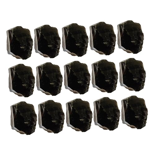 Gemmes irregulieres d'obsidienne noire pour meditation et pratiques metaphysiques