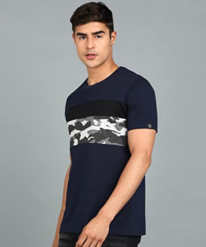 Image of Urbano Fashion Men's Military Camouflage Printed Slim Fit Half Sleeve Cotton T-Shirt