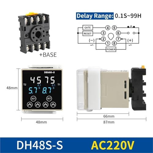 Relais temporisé DH48S-S 12V évite la surchauffe par cycle programmable - 5