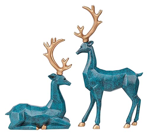 Statue de cerf en résine pour valoriser un meuble TV vide