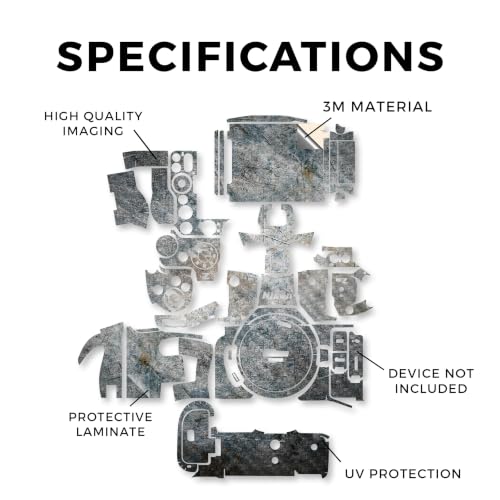 Image of Carbon Fiber Camera Skin Compatible with Nikon Z5 II (2025) - Shadow Concrete - Premium 3M Vinyl Protective Wrap Decal Cover - Easy to Apply | Crafted in the USA by MightySkins
