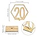 Wooden Table Numbers,Fashionclubs 1-20 Wedding Table Numbers with Holder Base,Hexagon Shape,Perfect for Wedding, Party, Events or Catering Decoration