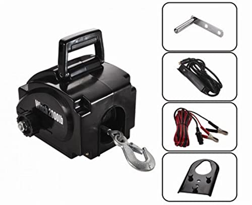 Winch eléctrico portátil para bote DOLUNTO 2000 LBS 12V miniatura 2