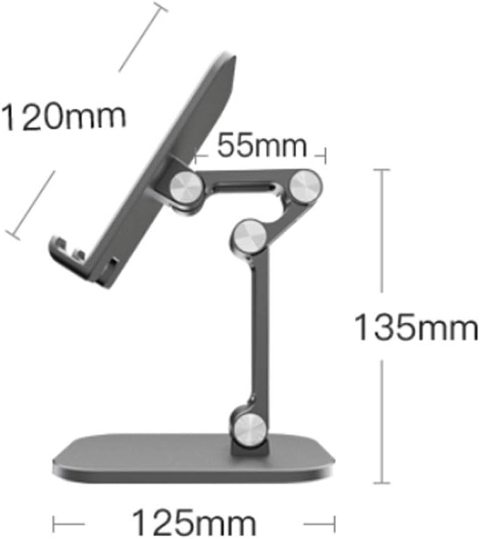 Foldable Desktop Tablet Mobile Phone Holder Suitable for Phones and Tablets, the Height of the Communication Base is Adjustable