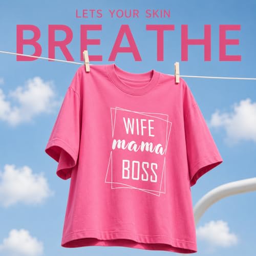 Image of The Mom Store Mom T-Shirt | Cotton | Pre and Post Pregnancy | Quirky Statements | Comfortable | Oversized