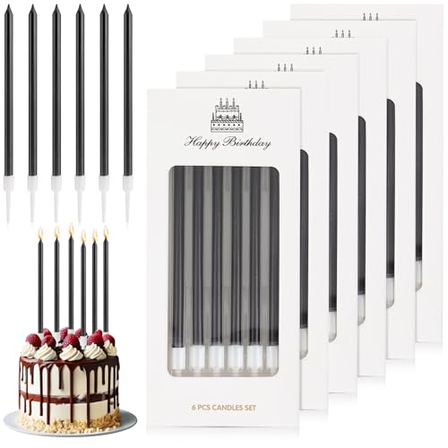 JYSNOW 36 Piezas Velas de Cumpleaños en Forma de Lápiz, Largas