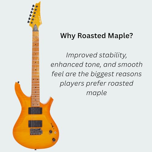 Image of Vault RG2 Soloist Premium Electric Guitar with Dual Alnico 5 Humbuckers and Roasted Maple Neck - Orange Burst