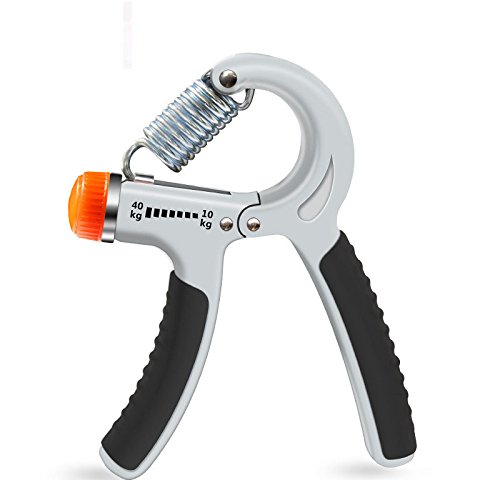 OLAHRAGA Adjustable Hand Grip Strengthener Resistance from 10-40kg, Non-Slip Hand Gripper Perfect for Musicians Athletes and Hand Rehabilitation Exercising (Grey) (B09G344P3W) Amazon Price History, Amazon Price Tracker