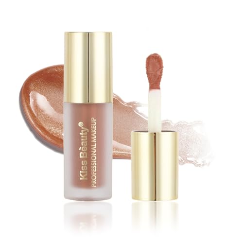Liquid Highlighter & Blush Stick - Rare Beauty Makeup Highlighter for Natural Three-Dimensional Face Contouring，Sparkling coffee color