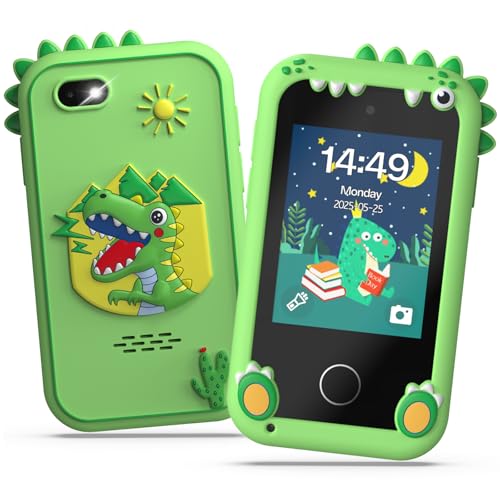 Fippesax Kinder Handy Smartphone Spielzeug, Kinderkamera 2,8" Handy für Mädchen & Jungen, 8G SD Karte, 20 lernspiele, DualKamera, MP3 Player