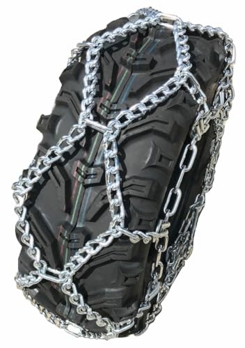 TireChain.com Fits: 24x11-8 25x11-8 24x11-9 24x13-9 25x12-9 25x13-9 24x11-10 24x11.5-10 25x10-10 25x11-10 25x12-10 25x10-12 26x8-12 26x9-12 26x9.5-12 270/60-12 26x8-14 26x9-14 ATV UTV Net Tire Chains,