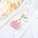 Aisity Cute Keychains for Women Pink Bag Charms for Tote Bags Handbags Purse Accessories Purse Charms for Teen Girls Trendy Cool Stuff
