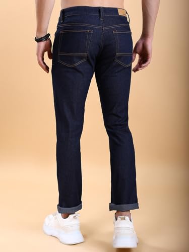 Image of Highlander Men's Straight Fit Jeans | Mid Rise | Stretchable Fabric | Designed for Comfort & Ease of Movement| Jeans for Man