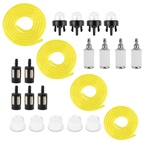 Partszen 4 Sizes 4 Feet Fuel Line Hose For Zama Stihl Homelite Poulan Weedeater Craftsman Husqvarna Trimmer Chainsaw Blower With Fuel Filters,Snap In Primer Bulb,Primer Pouland Bulb #TOP3