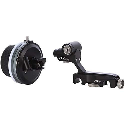 Foto4Easy Jtz Dp30 Cine Follow Focus With 15Mm/19Mm Rail Rod Clamp Sytem Kit For Sony Fs5 Fs7 A7M2 A7 A7R A7S A9 Canon C100 C300 C500 Blackmagic Ursa Mini Bmcc Bmpcc 4K 6K Arri Lens Video Dslr Cameras #TOP2