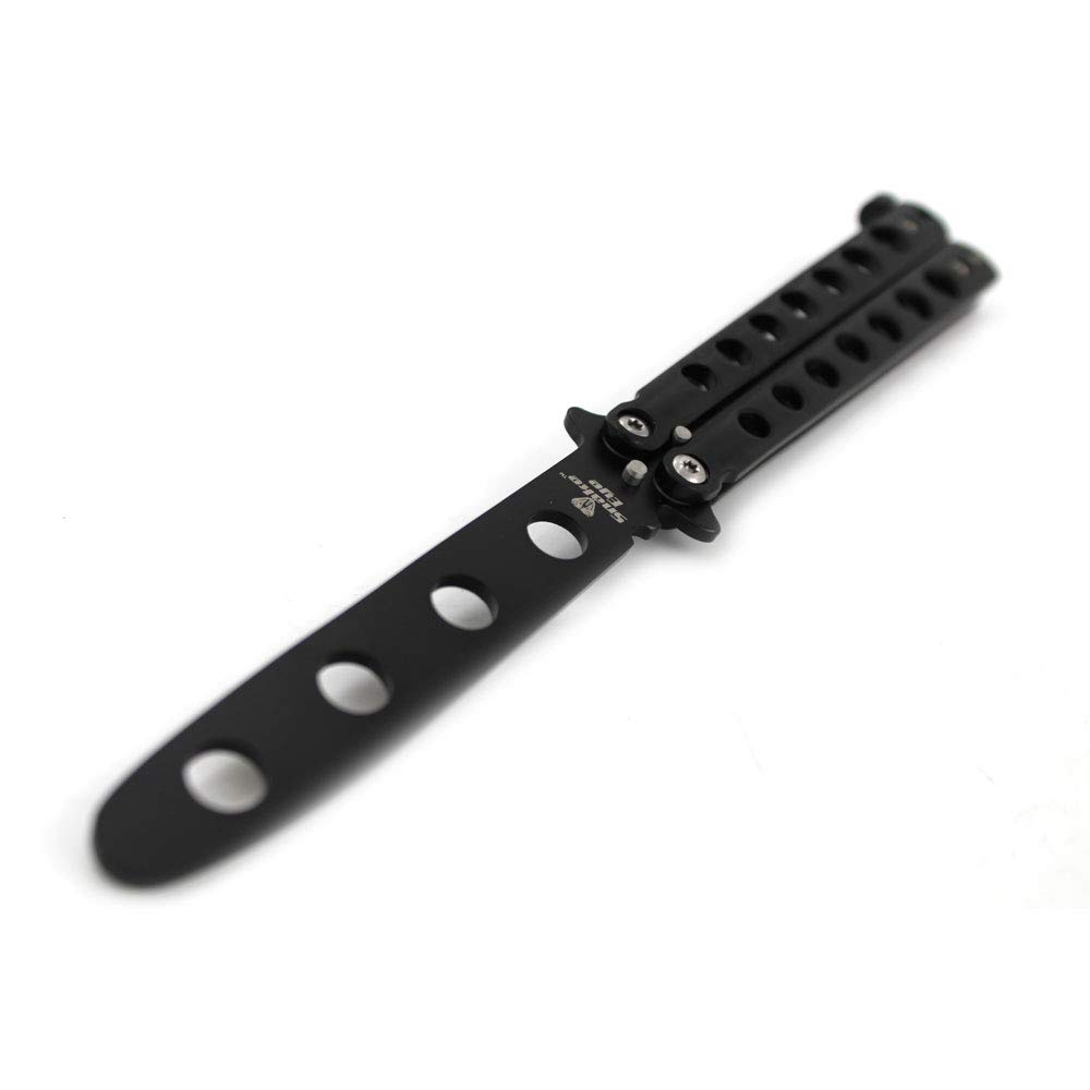 Snake Eye Tactical Practice Black Butterfly Trainer | Dull Balisong Trainer| Unsharpened Butterfly Trainer for CS GO Training(BK)
