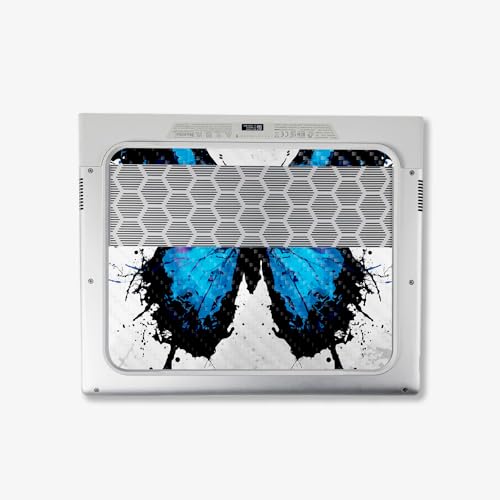 Image of MightySkins Carbon Fiber Skin Compatible with Alienware X14 R2 (2023) Full Wrap Kit - Butterfly Splash | Protective, Durable Textured Carbon Fiber Finish | Easy to Apply | Made in The USA