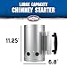 KINGSFORD Heavy Duty Deluxe Charcoal Chimney Starter | BBQ Chimney Starter for Charcoal Grill and Barbecues, Compact Easy to Use Chimney Starters and BBQ Grill Tools, Silver
