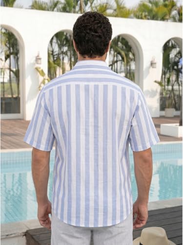 Image of BROWN CULTURE Mens Oversized Printed Casual Shirt | Cotton Blend Shirt | Half Sleeve | Relaxed Fit | Button Down Shirts for Men | Stylish Everyday Wear | Modern Mens Fashion