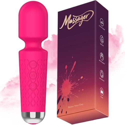 Vibrator Wand Vibrator Vibrators for Woman Mini Vibrater Vibrating Wand Massager Women Rose Adult Sex Toys for Women Sex Toys Clitoral Vibrators Clitoral Stimulator Clit 20 Modes 8 Speeds