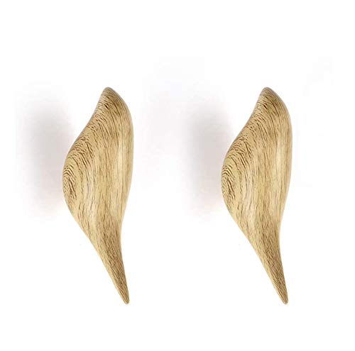 Holz Haken, 2 Vogel Holz Kleiderhaken, Holzhaken Zum Aufhängen Von Mänteln, Mützen, Schals, Jacken, Kleidung und Kopfhörer im Schlafzimmer,