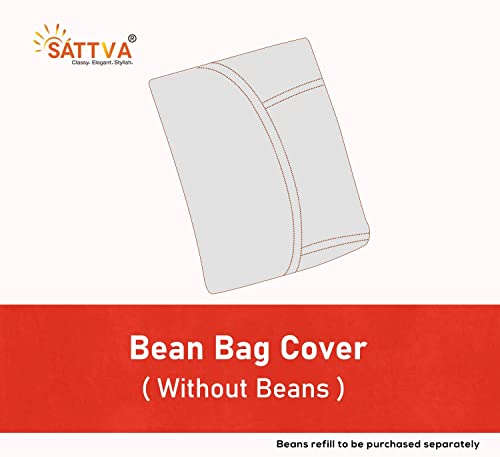 Sattva All Weather Water Resistant Lounger Bean Bag For Adults - Big Bean Bag Covers Only (No Filling), Love Sack Bean Bag Oversized, Washable Ultra Soft Zipper, For Dorm & Family Room (Green) #TOP5