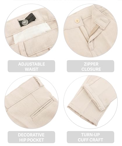 Lilax Boys Formal Suit 5 Piece Outfit Dresswear Suit Set (as1, Age, 12_Years, Beige)