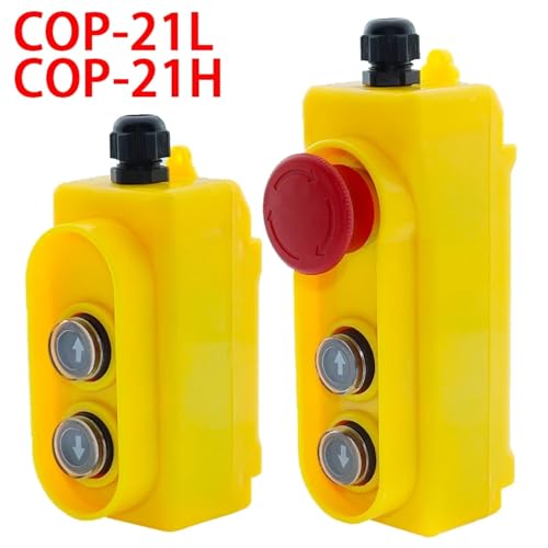 Interruptor de parada de emergencia COP-21H con boton de elevacion de 2.2 kW 250V 4