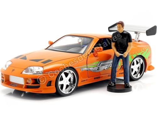 Jada Toys Brian y Toyota Supra 1995 1:18 miniatura 1