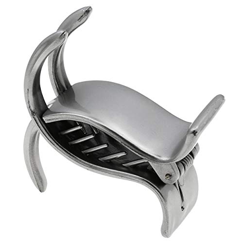 Camila Paris CP2414 French Hair Clip for Women, Silver, 3 Teeth Ponytail Holder, Girls Hair Claw Clips Jaw Fashion Durable Styling Hair Accessories for Women, Strong Hold No Slip Grip, Made in France