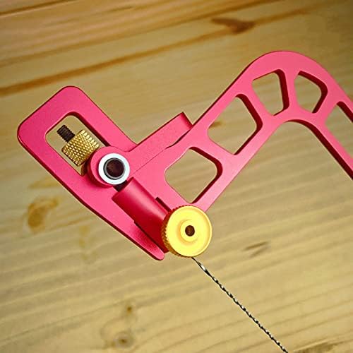 U-Shaped Hand Saw With Lever Tension Saw Hand Tools With 12 PCS Spiral Saw Blades For Jewelry Tools Woodworking Tools (3 Inch)