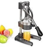 MXW Manuell Orangenpresse Professionelle Fruchtpresse Premium Zitruspresse MXW Aus Edelstahl Hochwertige Zitruspresse Mit Hebel Hand Entsafter Manuell Bedienbar,Silber