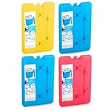 Acan Tradineur - Confezione da 4 Accumulatori a Freddo N. 12-200 G - Realizzato in Plastica - Ideale per mantenere la temperatura nel tuo frigorifero portatile - 16 x 11 x 1,5 cm - Colore casuale