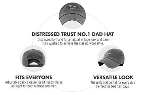 Image of KBETHOS Dad Hat Trust No One Royalty Hustle Vibe Baseball Cap Adjustable Cotton Vintage