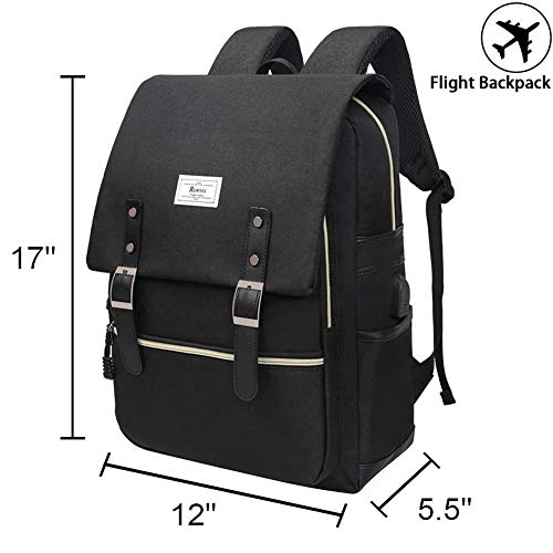 Ronyes Laptop Backpack For Women Unisex Black Backpack For School College 15.6’’ Travel Backpack (Allblackwithusb) #TOP1