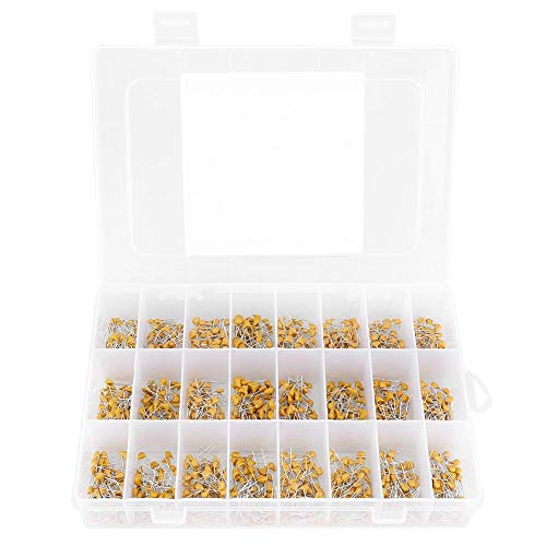Kit condensateurs céramiques monolithiques 1200pcs 24 valeurs 50V pour vos montages électroniques