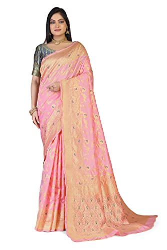 Image of Glory Sarees Women's Banarasi Silk Saree With Blouse Piece (Kara164 Parent)
