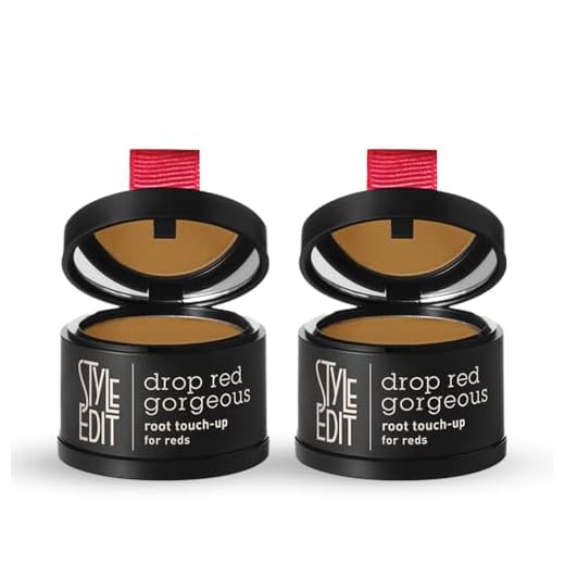 Root Touch Up Powder for Light Red Hair by Style Edit | Cover Up Hair Color for Grays and Roots Coverage | Root Concealer for Light Red Hair | Mineral Infused Binding Hairline Powder 2 Pack