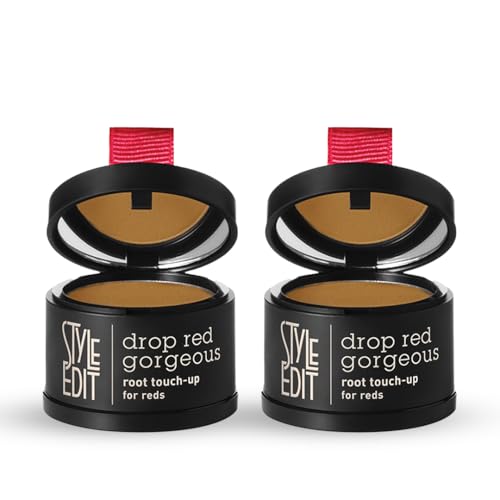 Image of Style Edit Root Touch Up Powder | Temporary Hair Color for Gray Roots and Thinning Hair | Salon-Quality, Transfer-Resistant Hair Concealer | Light Red, 0.13 oz (Pack of 2)
