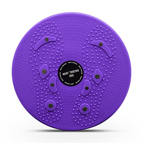 Huoutspor Body-Sculpting Ab Rotating Waist Twisting Disc with 8 Magnets Aerobic Exercise Fitness Equipment, Body Sculpting Waist Abdominal Muscle Exercise Balance Board (Purple)