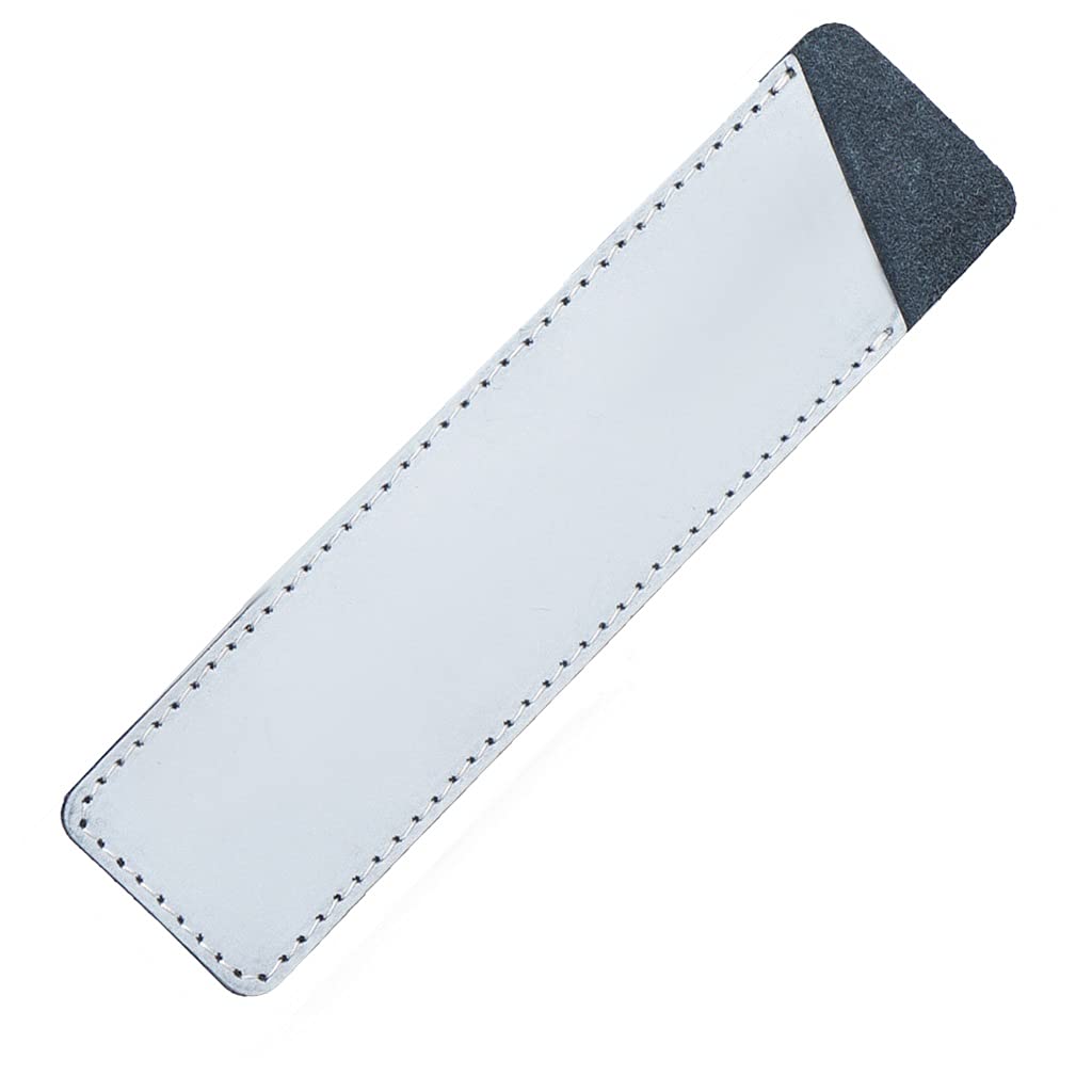 Papelería de Moda: Portalápices Creativo Retro y Oblicuo de Cuero Encerado antiniebla - Estuche para lápicesArgento40 * 160 mm