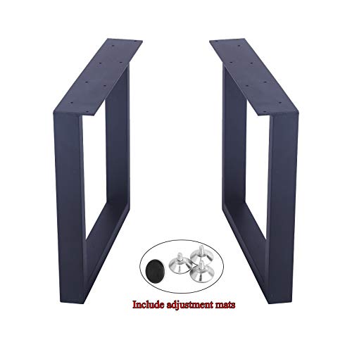 Image of MBQQ Furniture Legs 15.7 inchHeight 17.7 inchWide Rustic Decory Square Tube Table Legs,Heavy Duty Metal Desk Legs,Dining Table Legs,Industrial Modern, DIY Iron Bench Legs